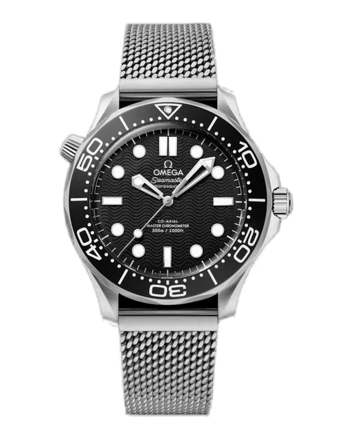 Omega Seamaster Diver 300M 42mm Black Dial on Mesh