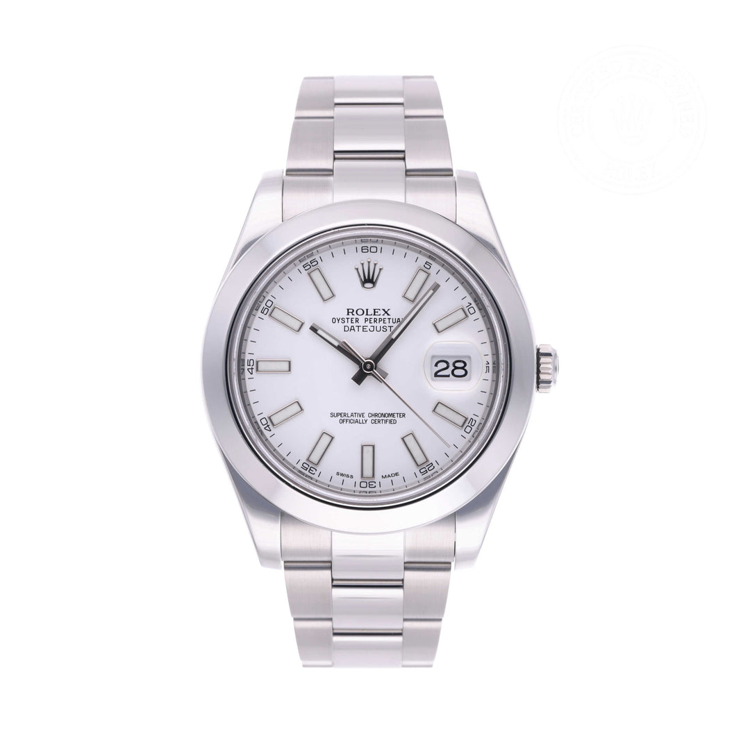 Pre-Owned Oystersteel White Dial 41mm 16300