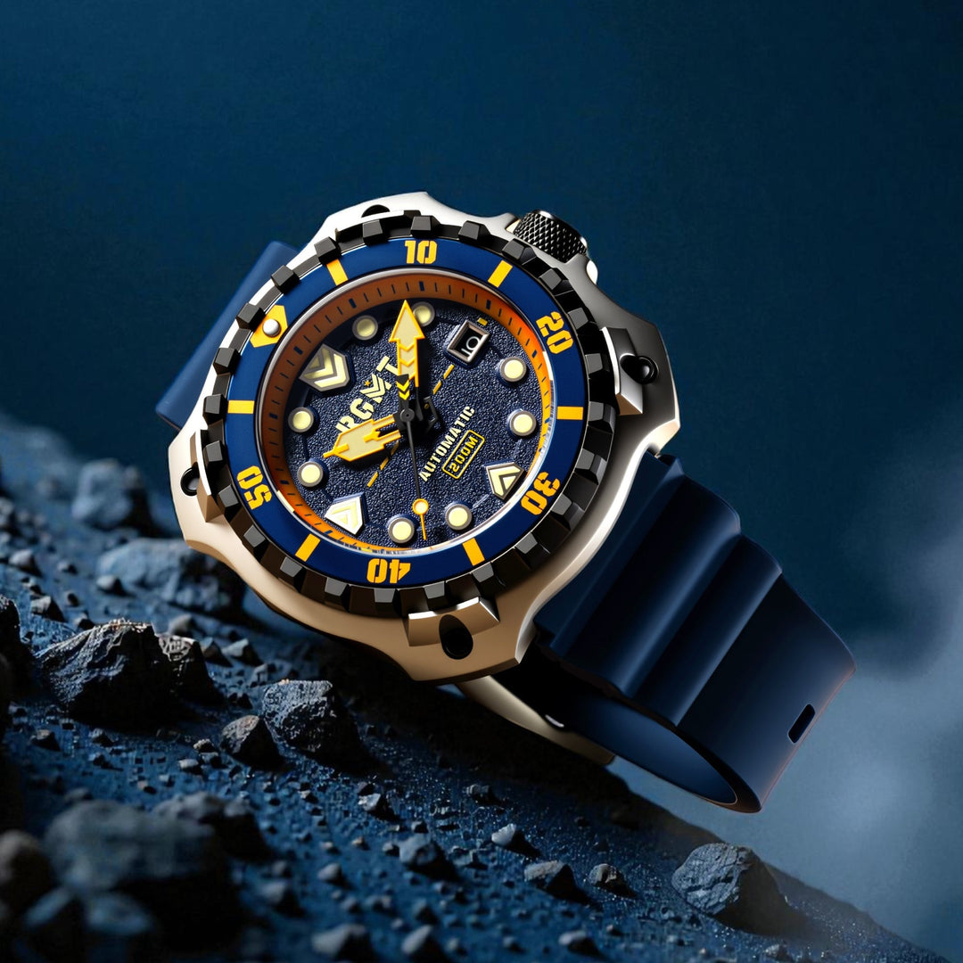 Minesweep Automatic Yellow  / Silicone | Yellow Dial