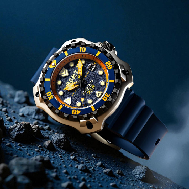 Minesweep Automatic Yellow  / Silicone | Yellow Dial