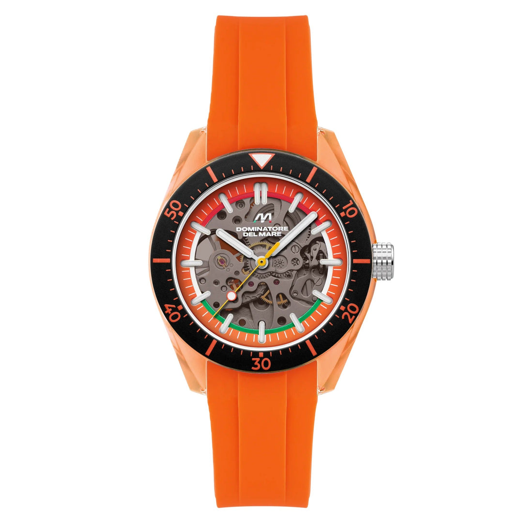 Ortona Citrus Burst  / Orange Silicone Strap Orange Dial