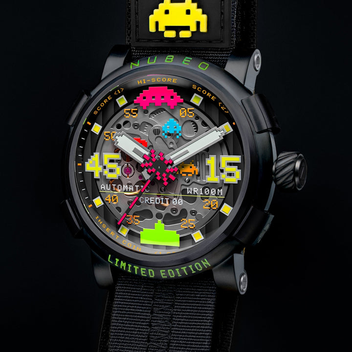 Orion Automatic Space Invaders Limited Edition Black / Stainless Steel | Black D
