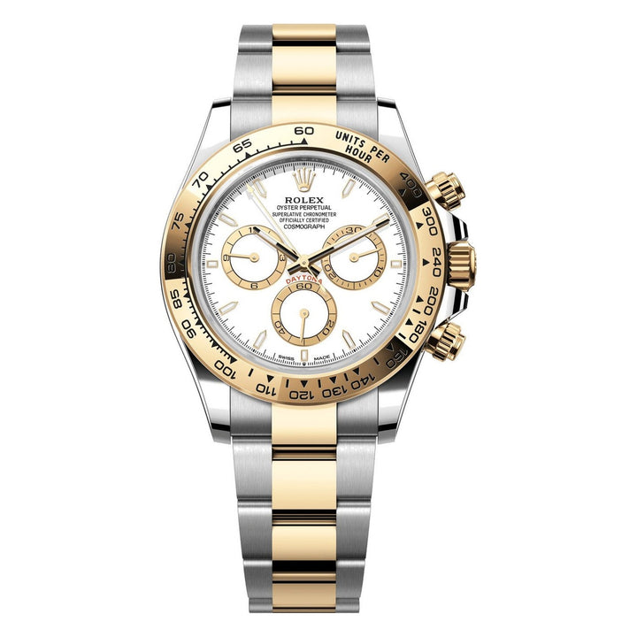 Rolex Daytona 18K Yellow Gold & Oyster Steel White Index Dial
