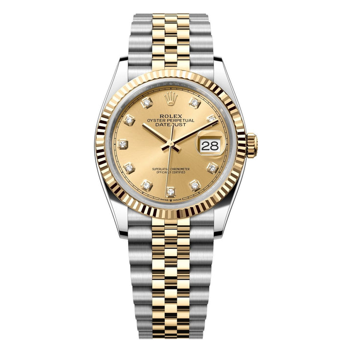 Rolex Datejust 36 126233 - 36mm Oystersteel & Yellow Gold (Fluted) - Jubilee