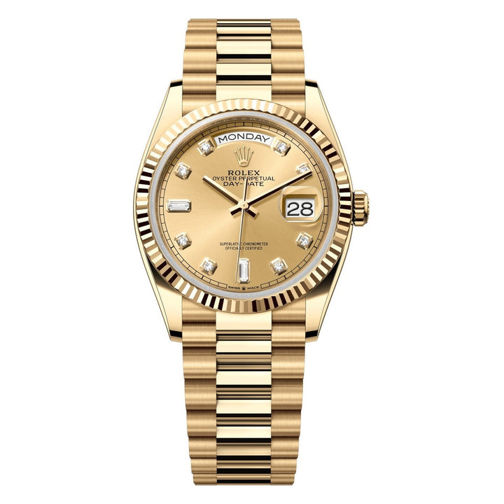 Rolex Day-Date 36 128238 - 36mm Yellow Gold (Fluted) - President