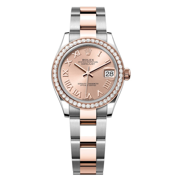 Rolex Datejust 31 278381RBR - 31mm Oystersteel & Everose Gold (Diamond Bezel) - Jubilee
