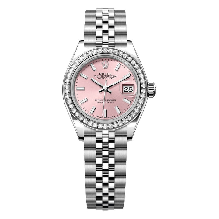 Rolex Lady-Datejust 279384RBR - 28mm Oystersteel (Diamond Bezel) - Jubilee