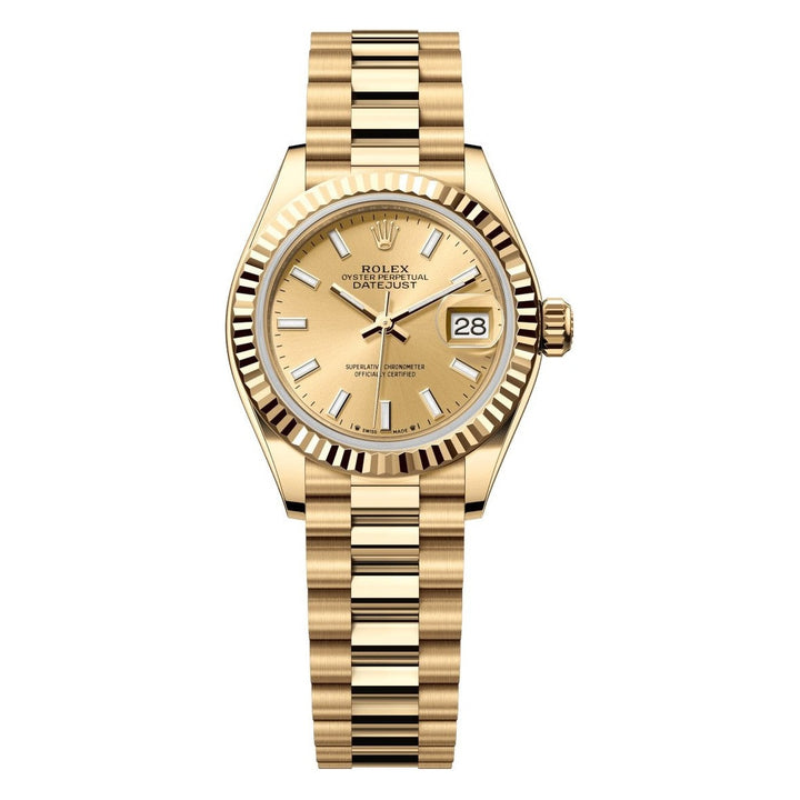 Rolex Lady-Datejust 279178 - 28mm Yellow Gold (Fluted) - President