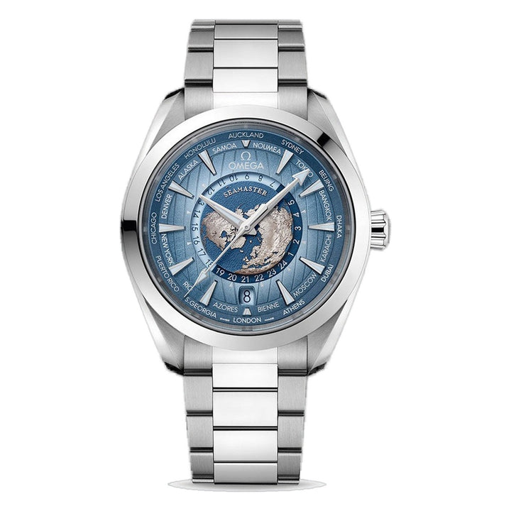 Omega Seamaster Aqua Terra 150M Worldtimer Summer Blue Dial