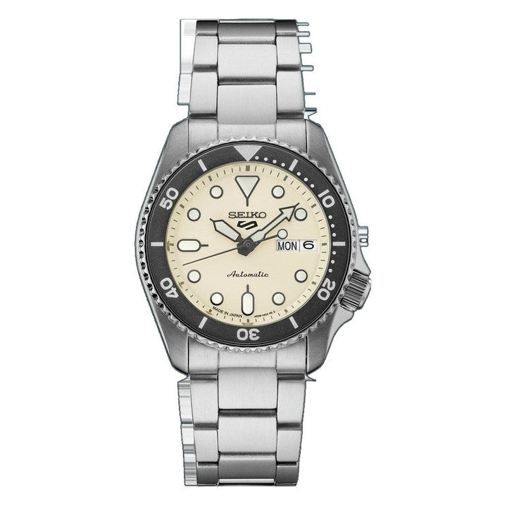 5 Sports SKX Series Mid-Size Beige Dial / Stainless Steel Bracelet Beige Dial