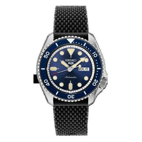 5 Sports Blue / silicone strap Blue Dial