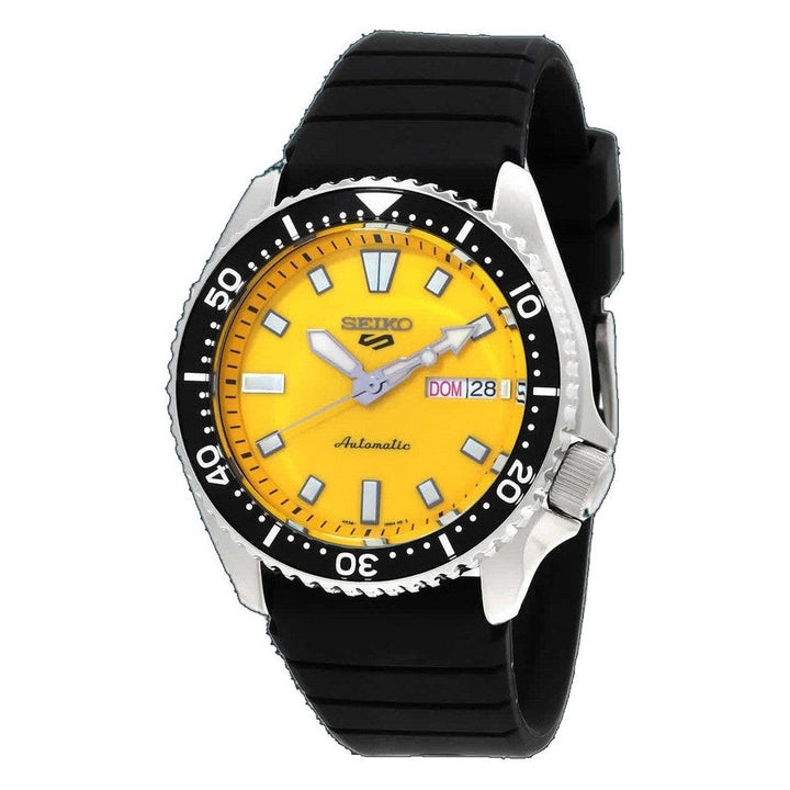 5 Sports SKX Yellow Dial / Black Silicone Strap Yellow Dial