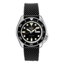 Seiko 5 Sports SKX series Silicone Strap Black Dial