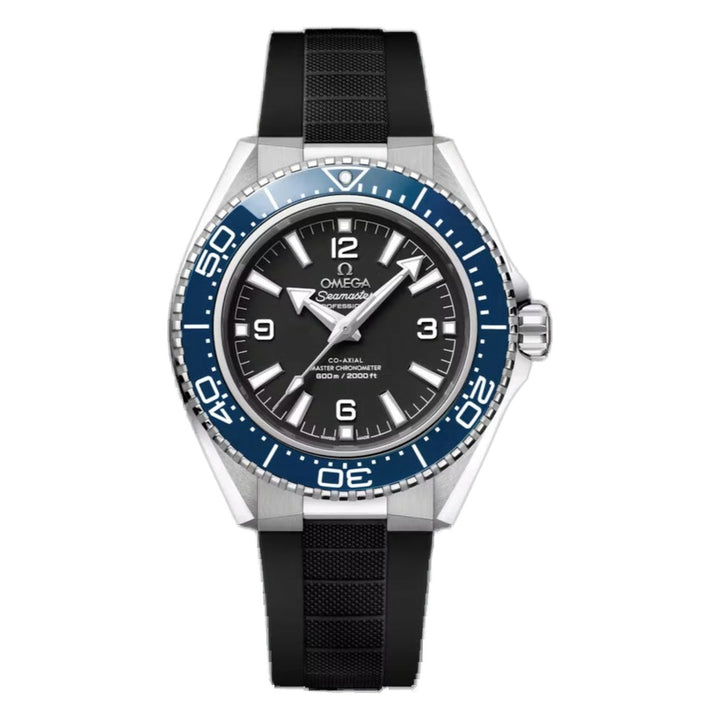 Omega Seamaster Planet Ocean 600M 42mm Black Dial Blue Bezel on Rubber