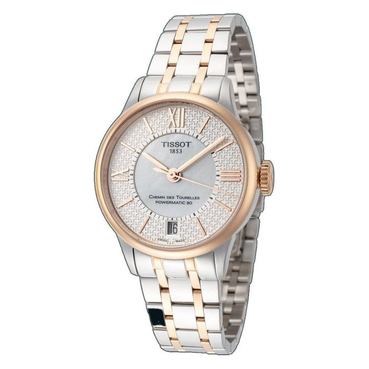T-Classic 32mm / White Mother-of-Pearl / Silver and Rose Gold White Mother-of-Pearl Dial