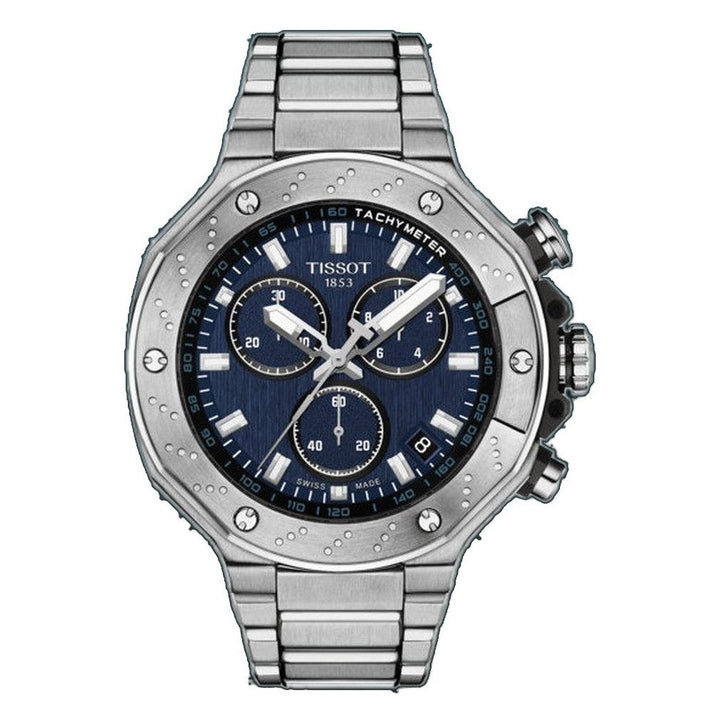 T-Race Chronograph Silver-tone Blue Dial