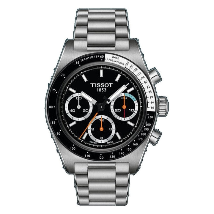 PR516 Mechanical Chronograph Silver-tone Black Dial