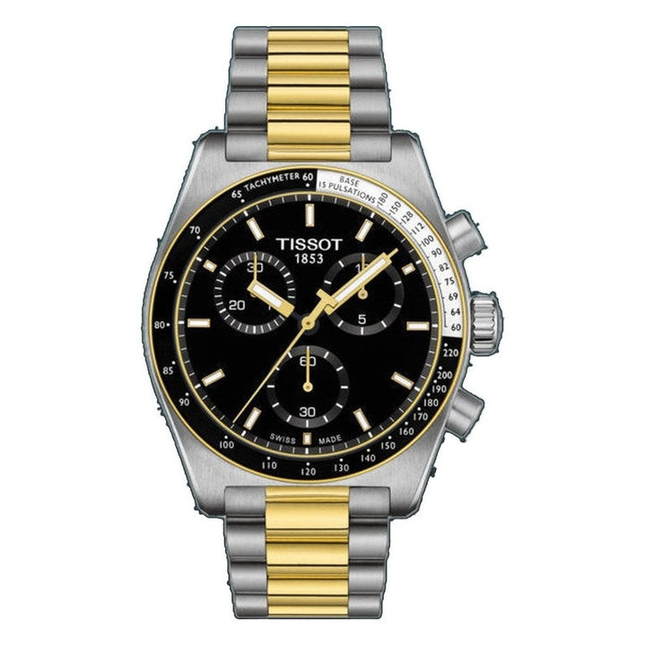 PR516 Chronograph Silver-tone/ Yellow Gold Black Dial