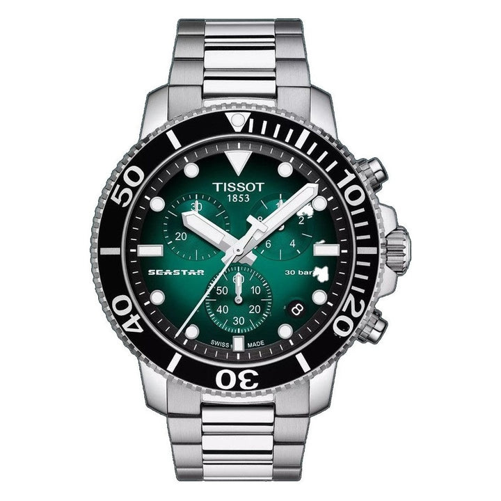 Seastar 1000 Chronograph Green / Stainless Steel | Green Dial