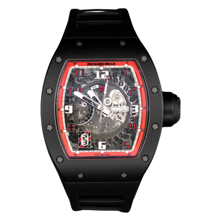 Richard Mille RM030 Americas "Black Dash" (Red Rehaut) (Watch + 2017 Paper) (Limited 50 Pieces)