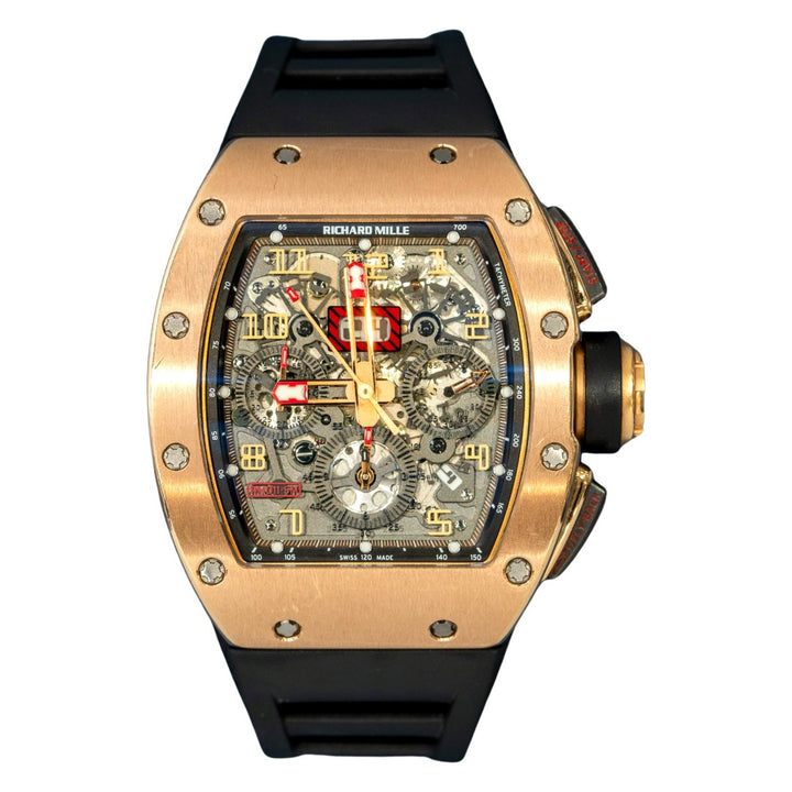 Richard Mille RM011 "Red Kite" Rose Gold/Black DLC Chronograph (Watch + Paper) (Limited 30 Pieces)