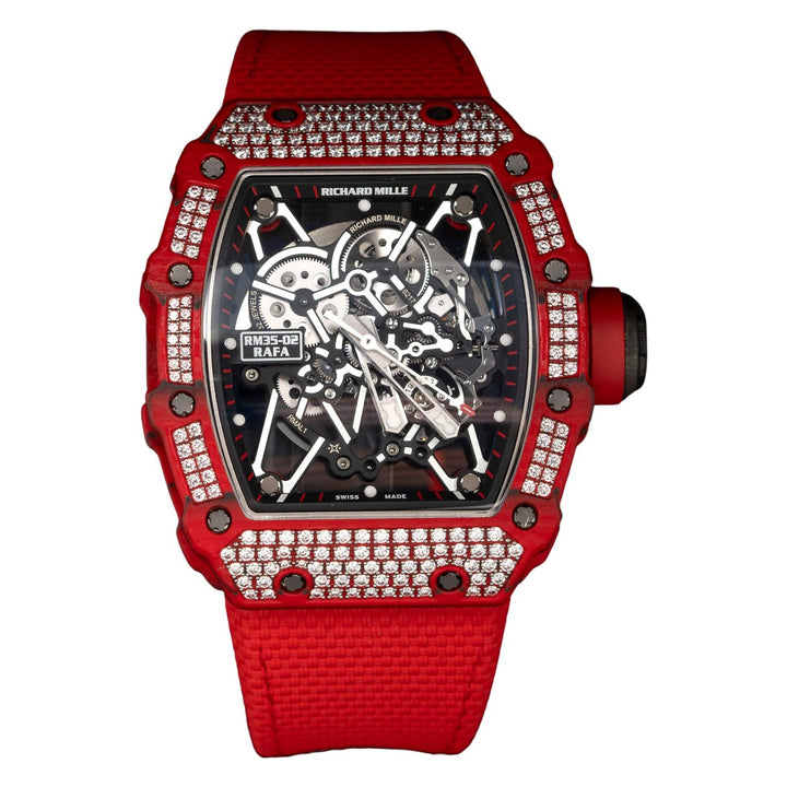 Richard Mille RM35-02 Red NTPT Rafael Nadal Factory Diamond Setting 2019 Full Set Complete