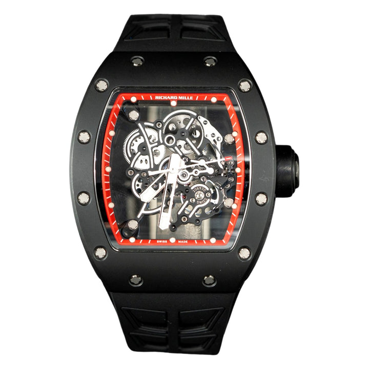 Richard Mille RM055 Bubba Watson Americas Edition Black Ceramic/Red Rehaut (Watch Only) (Limited 30 Pieces)