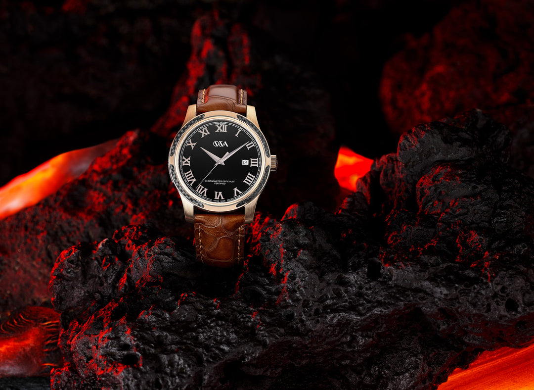 Bronze Brown / Leather | Black Dial