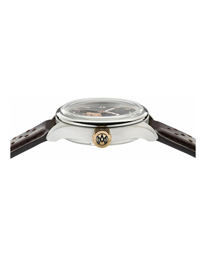 TS1 Automatic Stainless Steel/Partial Sekelton Automatic/Brown Leather Strap Bla
