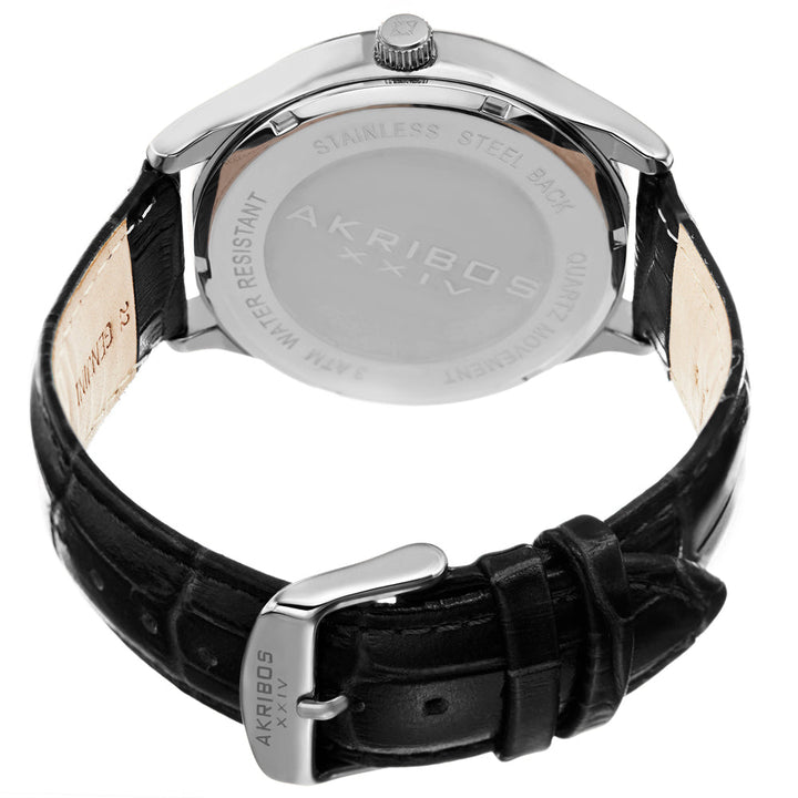 Casual-AK914SSB Black/Leather | Black Dial