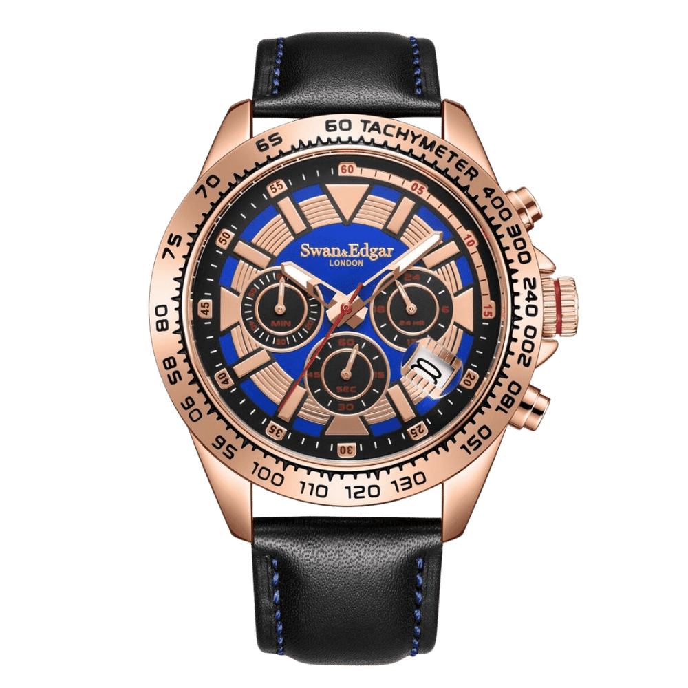 Speed Tracker Mecha Quartz Blue/Leather Blue Dial