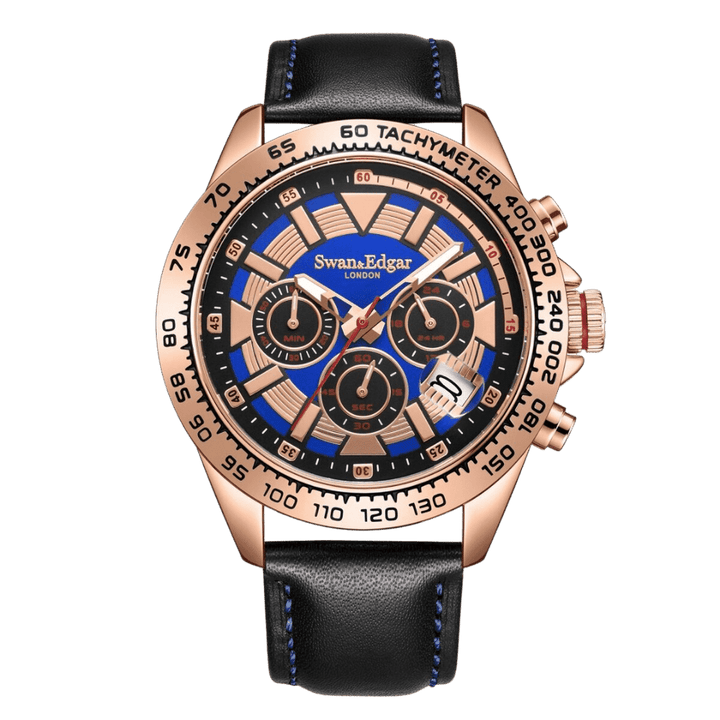 Speed Tracker Mecha Quartz Blue/Leather Blue Dial