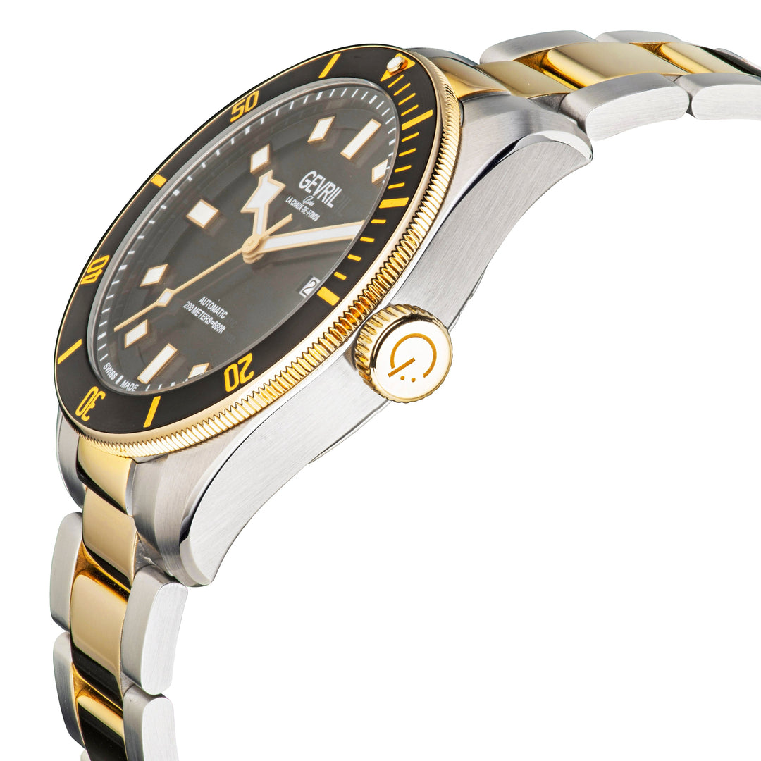 Yorkville Gevril Men's Yorkville Black Dial Sellita SW200 Swiss Automatic Unidir
