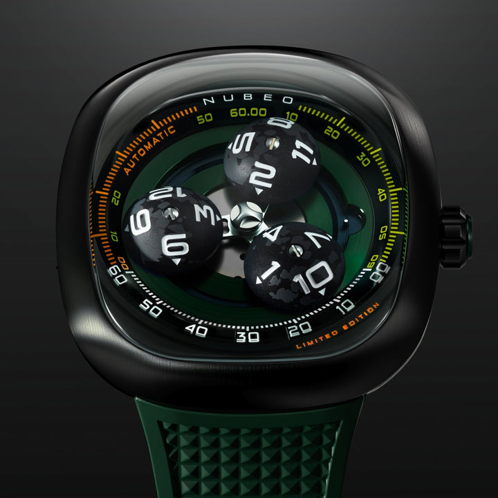 Tri-star Orbit Automatic Limited Edition Green / Rubber | Green Dial