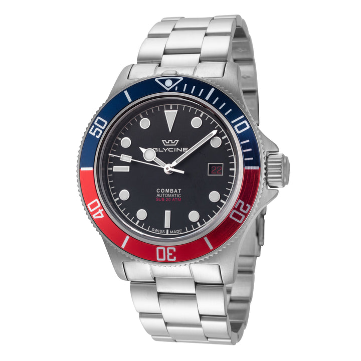 Combat Sub 42mm / Black / Silver Black Dial