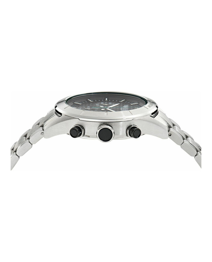 BST Stainless Steel/Black Silicone Box Set Black Dial