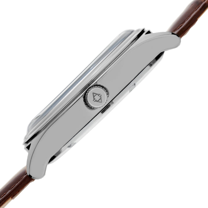 Casual-AK914SSBU Brown/Leather | Blue Dial