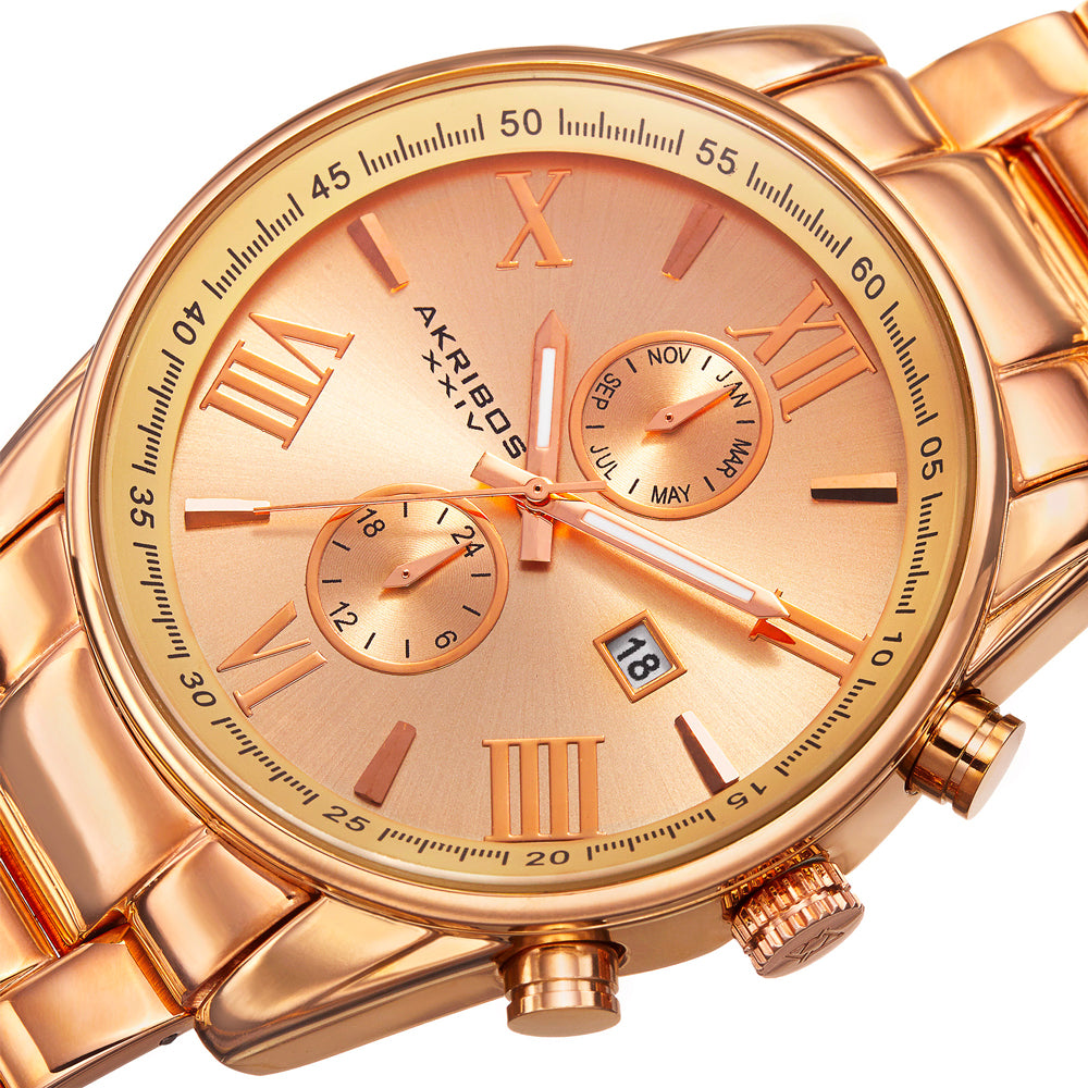 AK812RG-Casual Rose Gold/Stainless Steel | Salmon Dial