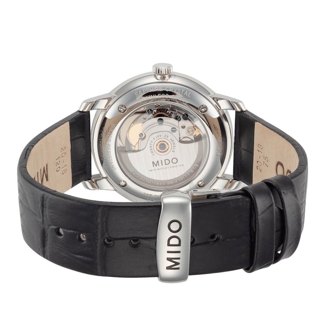Baroncelli SI 40mm / White / Black | White Dial