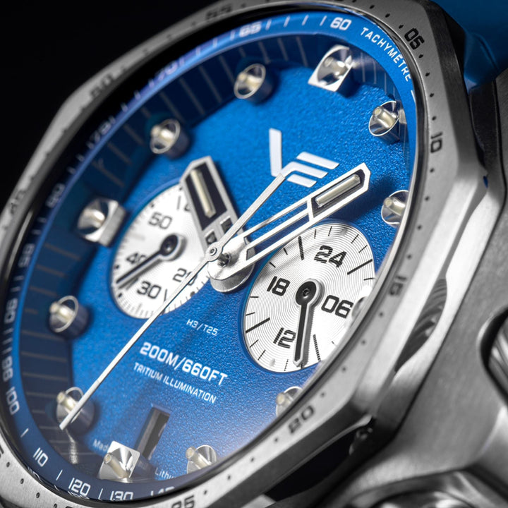 ATOMIC AGE ANDREI SAKHAROV Blue/Leather Blue Dial