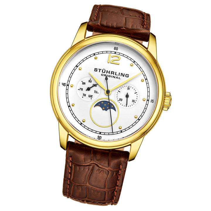Symphony Brown/Leather/White Dial/Gold Case | White Dial