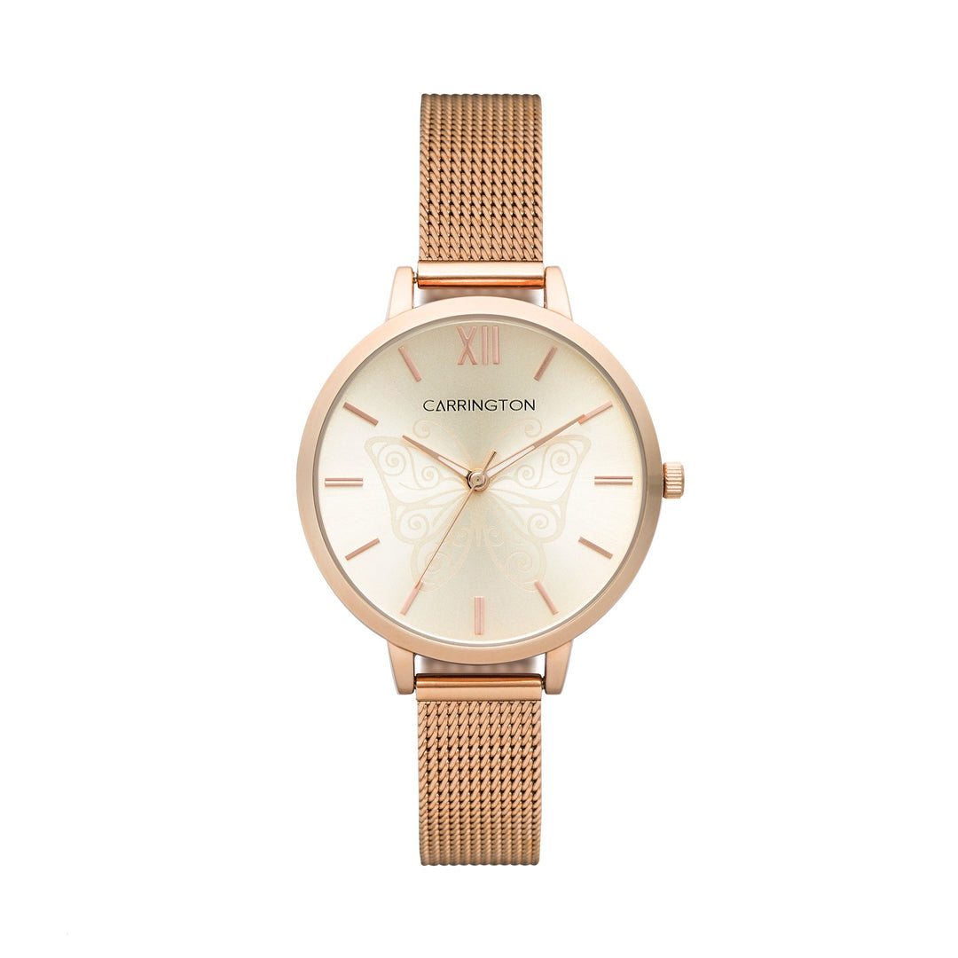Clementine Rose Gold / Stainless Steel | Beige Dial