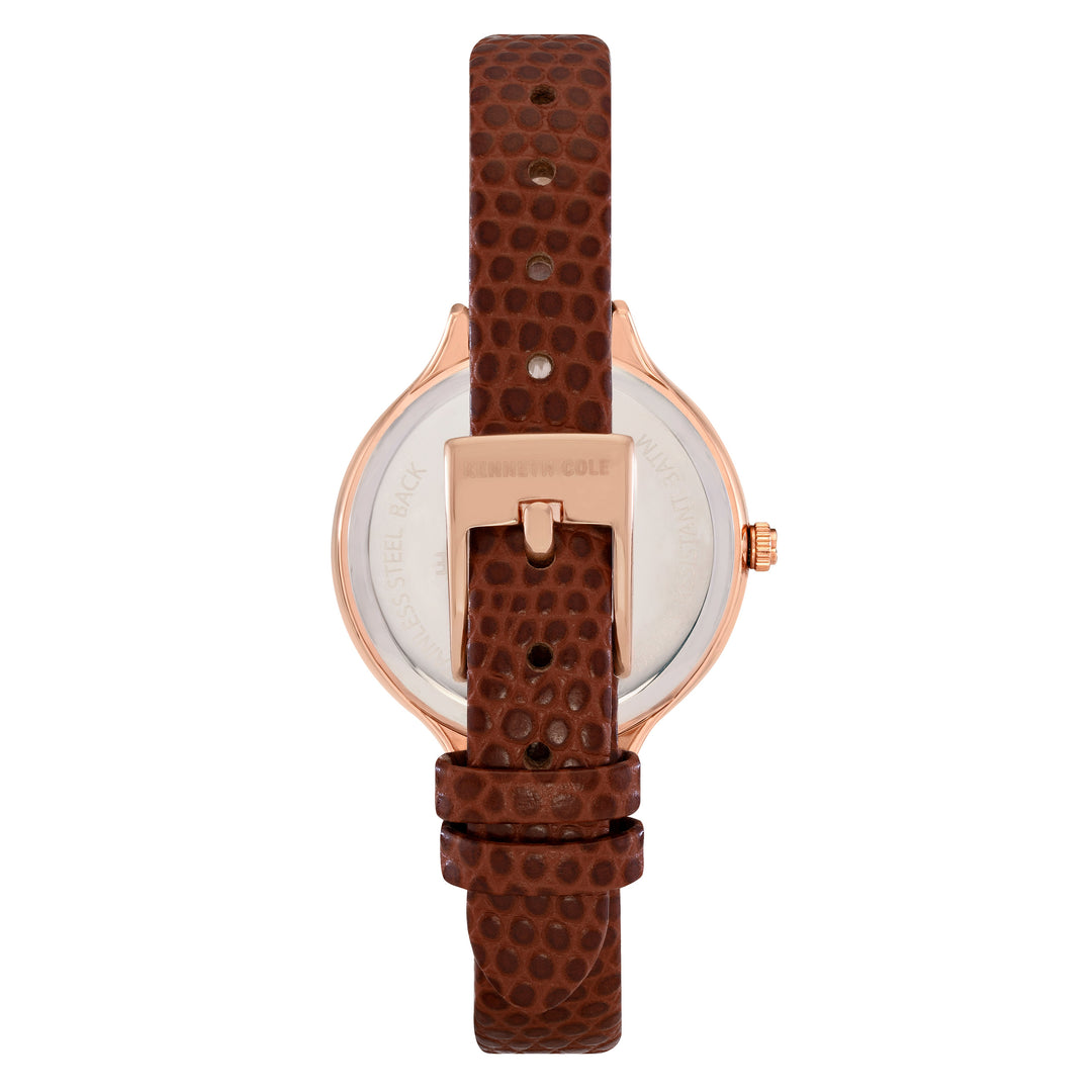 Classic 33 mm / White / Brown White Dial