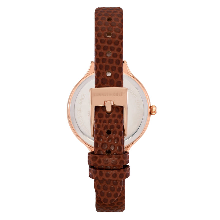 Classic 33 mm / White / Brown White Dial