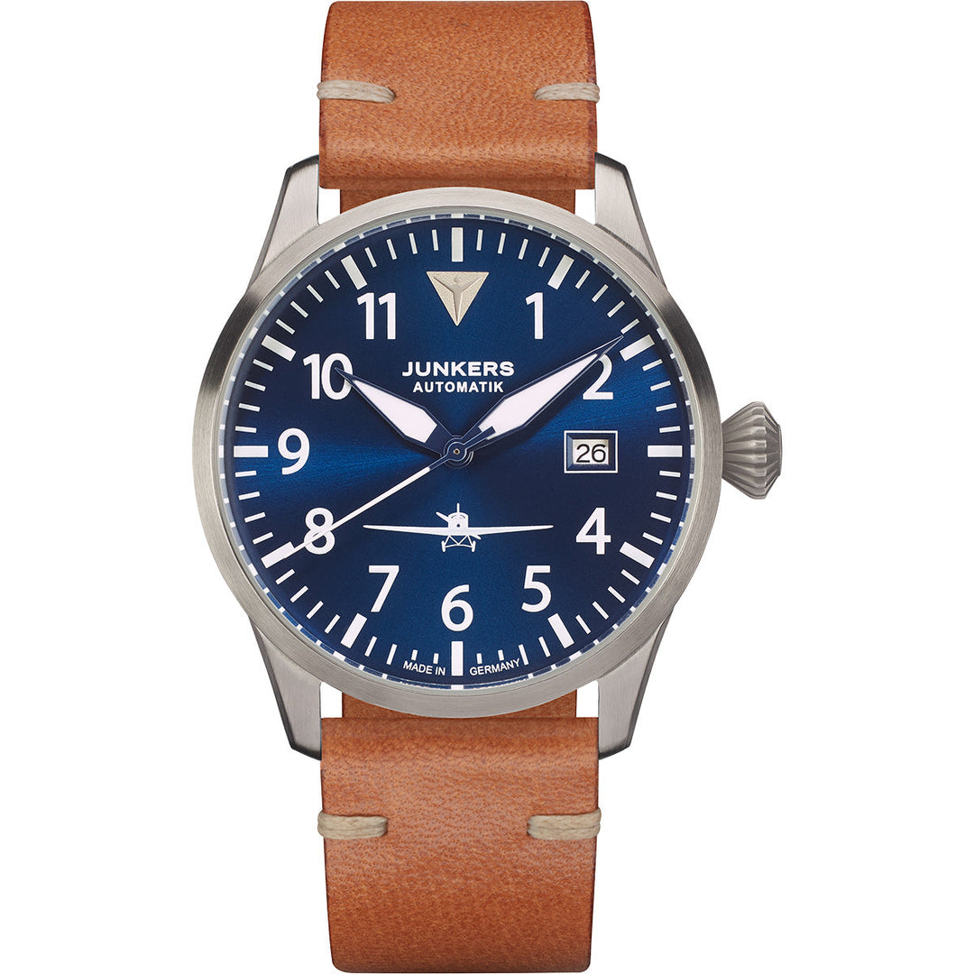 Flieger Leather / Blue Blue Dial