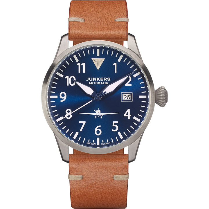Flieger Leather / Blue Blue Dial