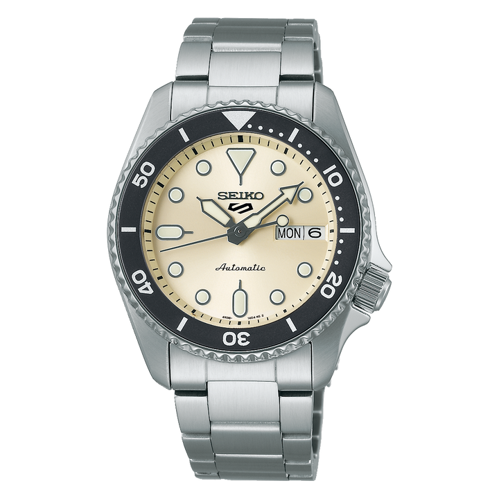 5 Sports SKX Series Mid-Size Beige Dial / Stainless Steel Bracelet Beige Dial