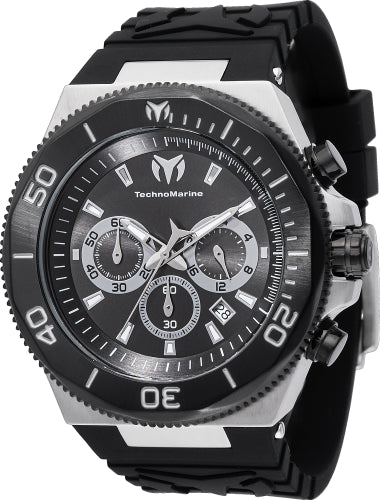 Manta 49mm / Black and Silver / Black | Black and Silver Dial