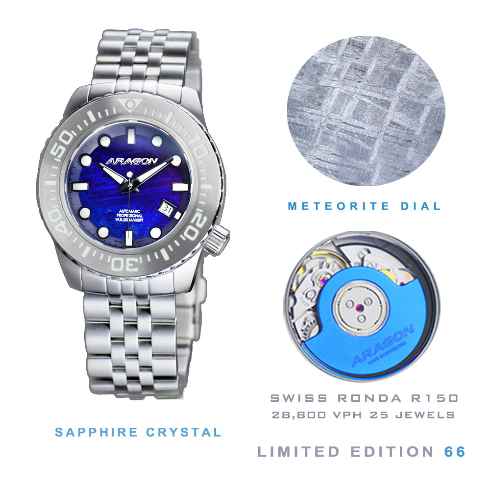 EVO Meteorite Swiss Automatic Limited Edition Meteorite Dial - Blue | Dark Blue 