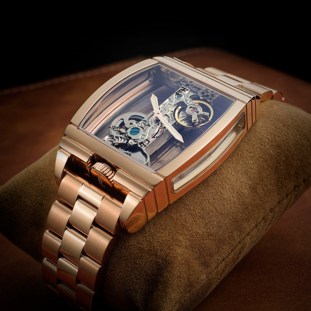 Discovery Wolver Bridge Mechanical Rose Gold / Stainless Steel | Transparent Dia